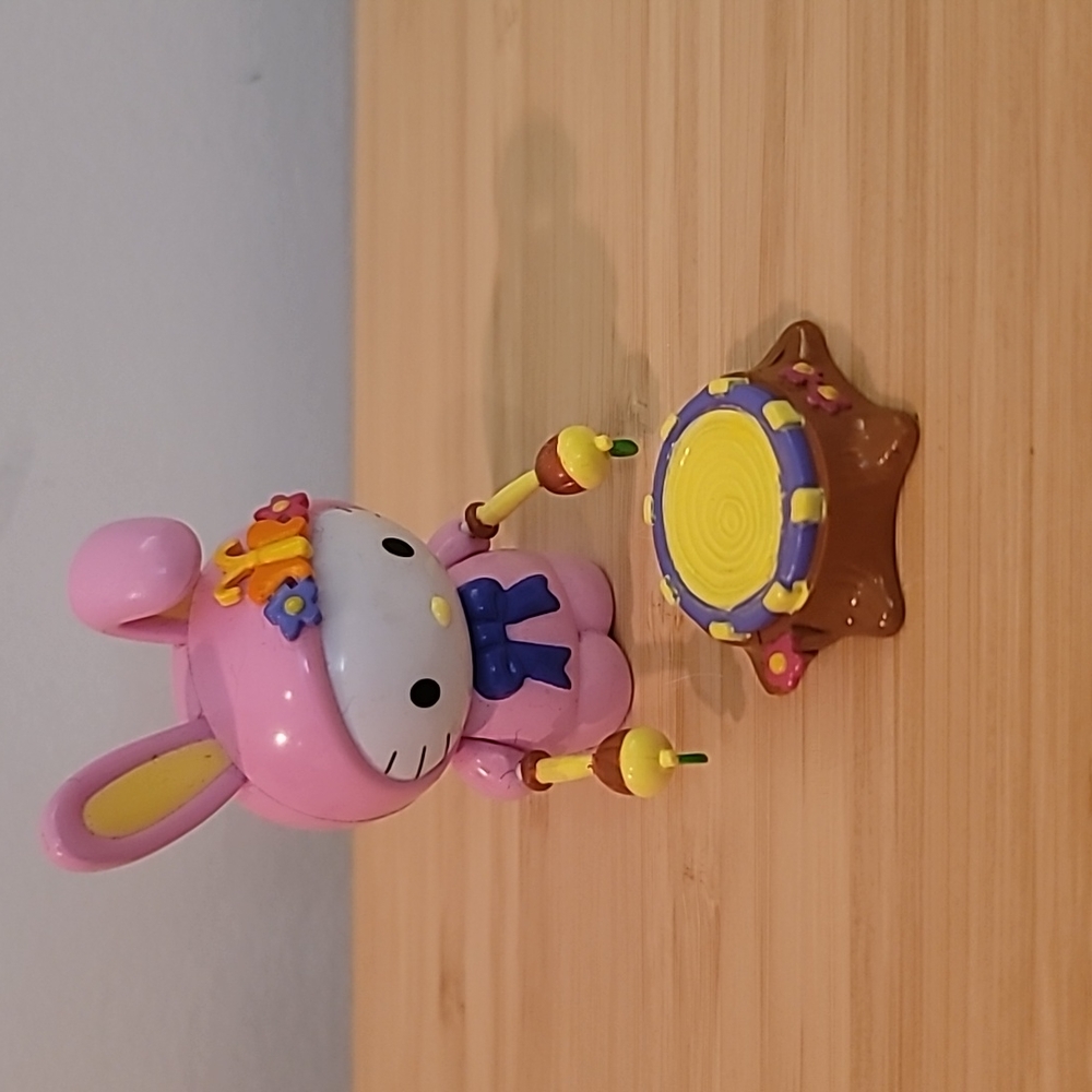Retro Hello Kitty Bunny Drums Minifigure Set Sanrio Bandai 2001